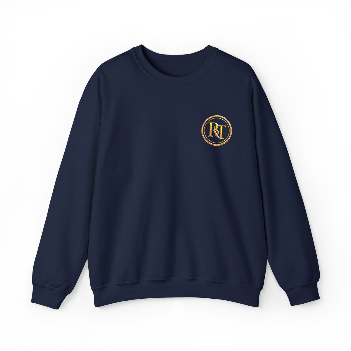 Gold Foil Monogram Crewneck Sweatshirt — Elegant Initial Pullover