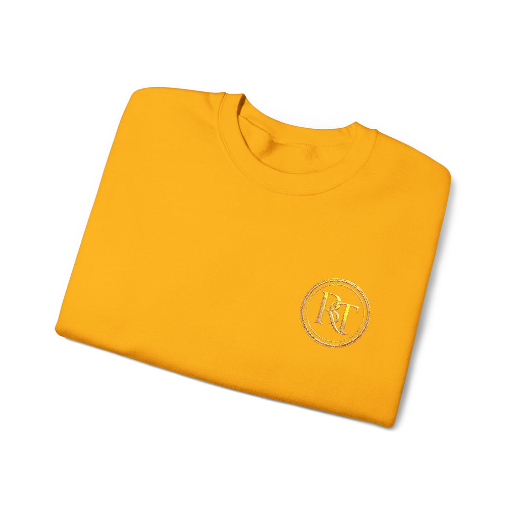 Gold Foil Monogram Crewneck Sweatshirt — Elegant Initial Pullover