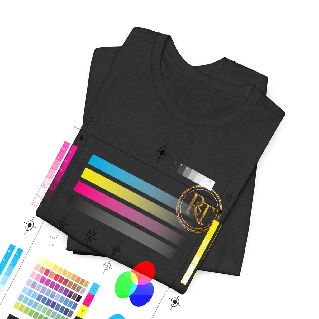 R+ Floral Monogram Tee — Elegant Initials Pocket T-Shirt