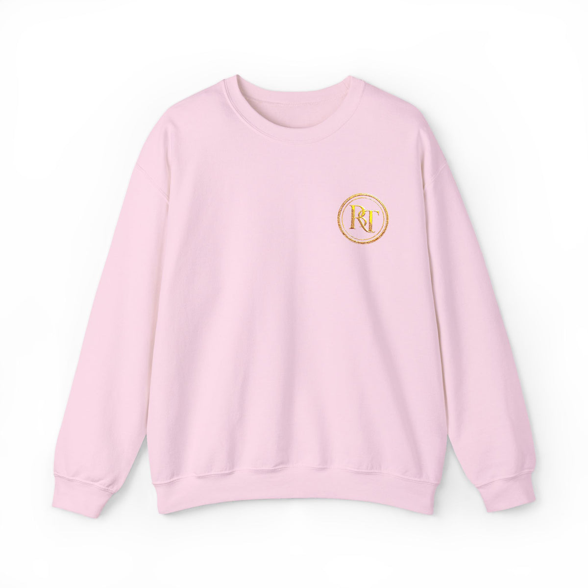 Gold Foil Monogram Crewneck Sweatshirt — Elegant Initial Pullover