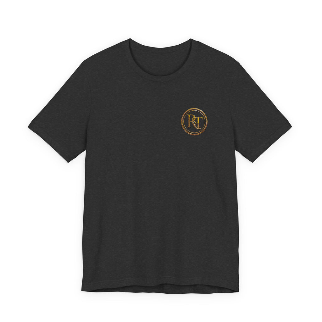 R+ Floral Monogram Tee — Elegant Initials Pocket T-Shirt