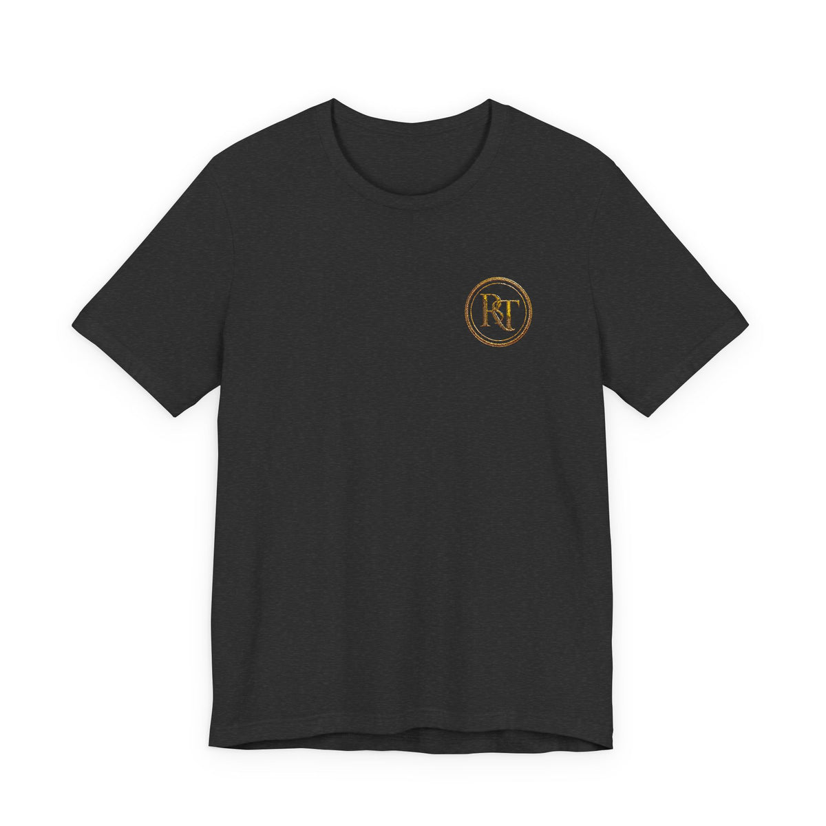 R+ Floral Monogram Tee — Elegant Initials Pocket T-Shirt