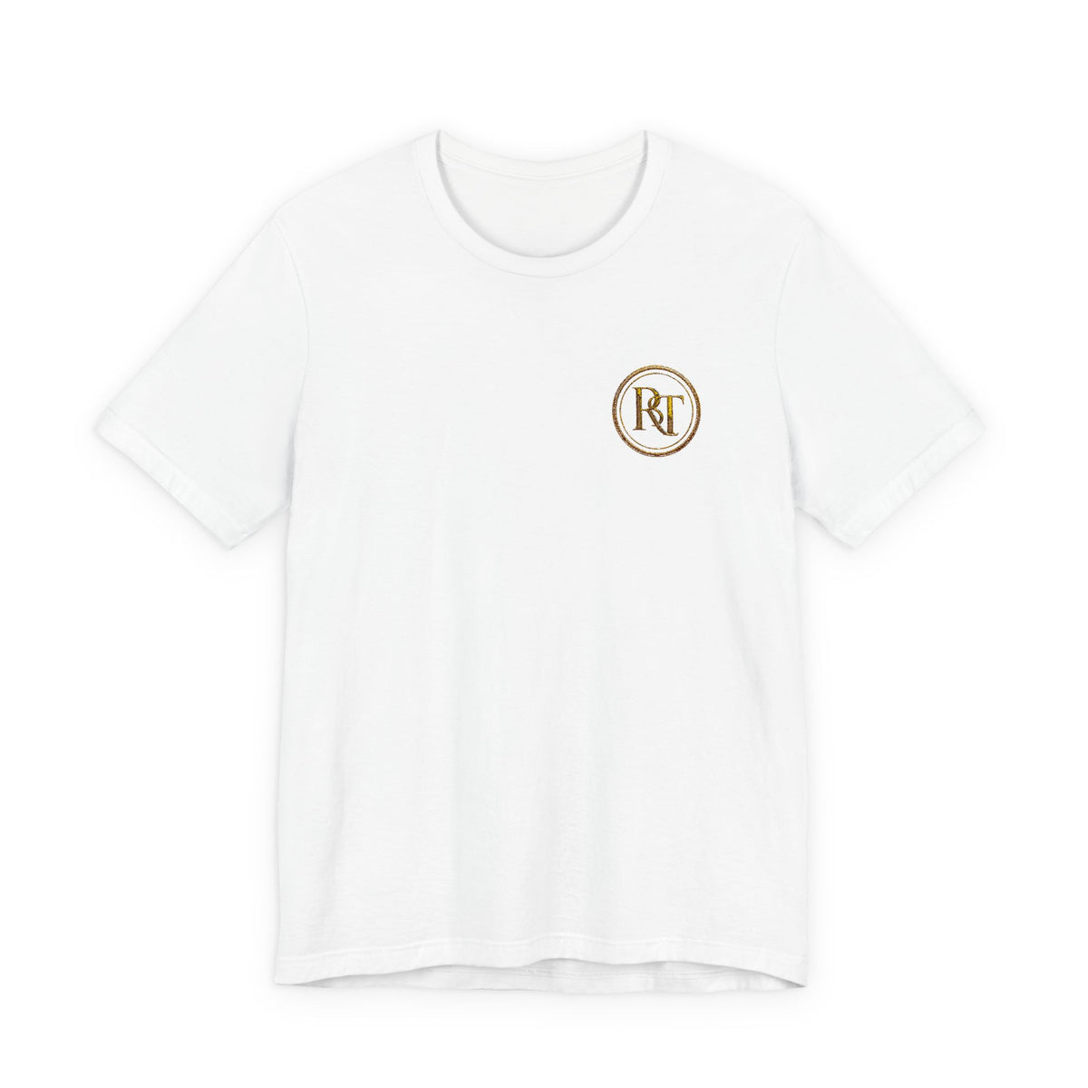 R+ Floral Monogram Tee — Elegant Initials Pocket T-Shirt