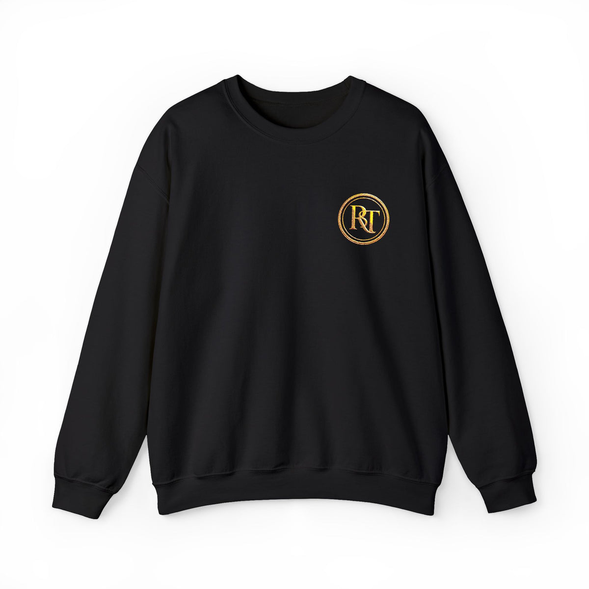 Gold Foil Monogram Crewneck Sweatshirt — Elegant Initial Pullover