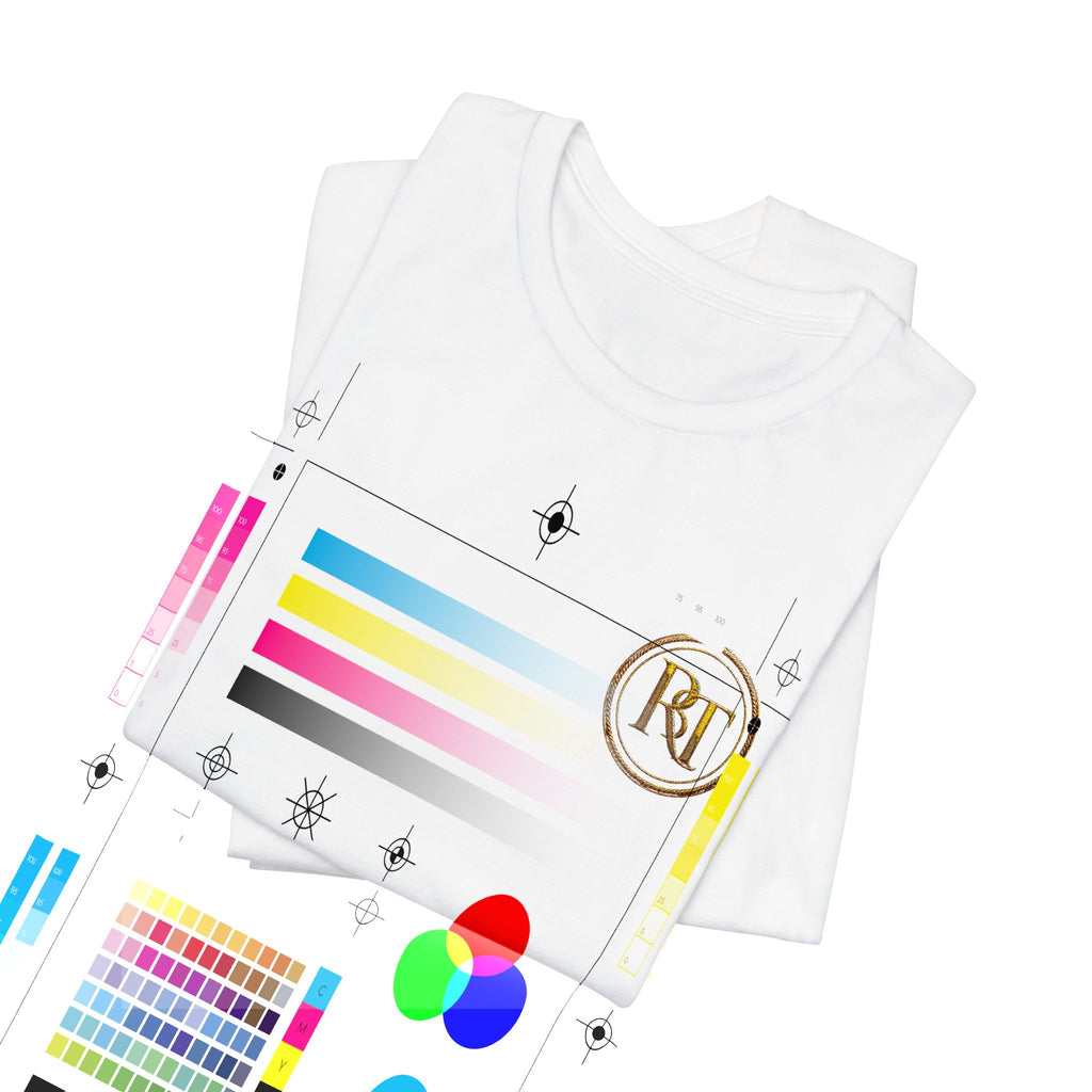 R+ Floral Monogram Tee — Elegant Initials Pocket T-Shirt