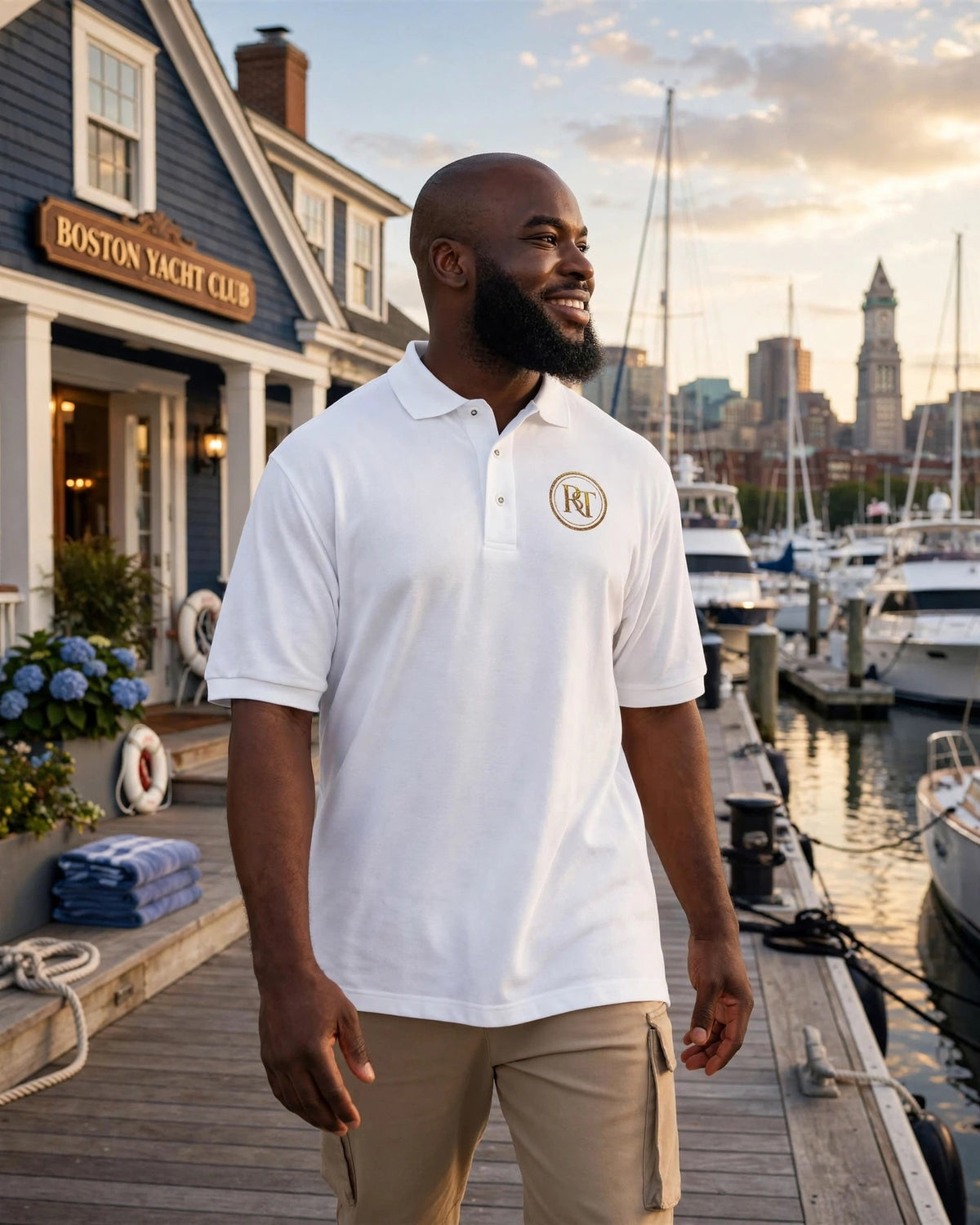THE SIGNATURE POLO

Black premium cotton with hand-stitched gold RT monogram. 
Built for Boston nights, legacy in every thread.

- Gold embroidered RT logo
- Premium 100% cotton
- True to size
- Free shipping Boston + USA
