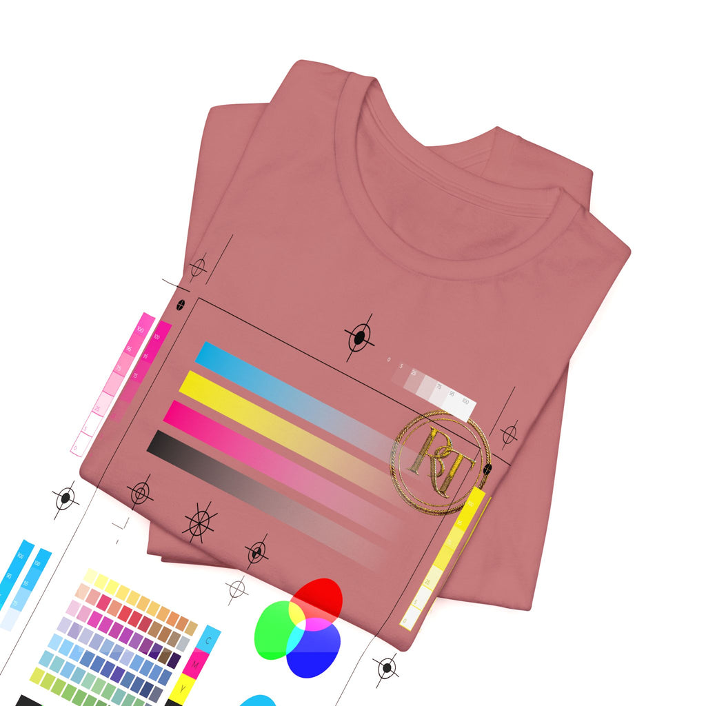 R+ Floral Monogram Tee — Elegant Initials Pocket T-Shirt