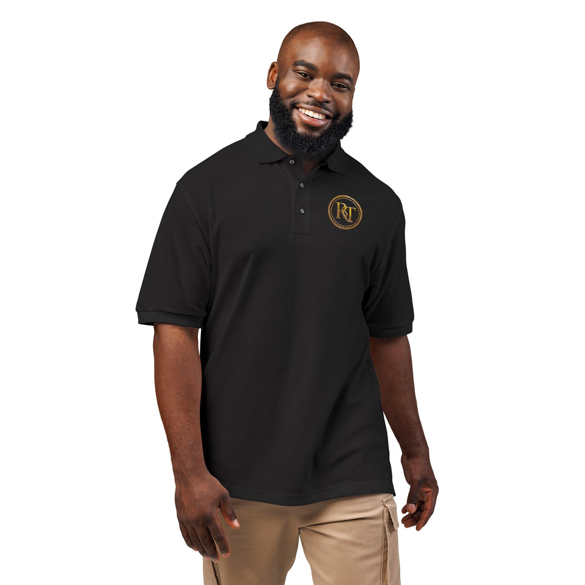 THE SIGNATURE POLO

Black premium cotton with hand-stitched gold RT monogram. 
Built for Boston nights, legacy in every thread.

- Gold embroidered RT logo
- Premium 100% cotton
- True to size
- Free shipping Boston + USA