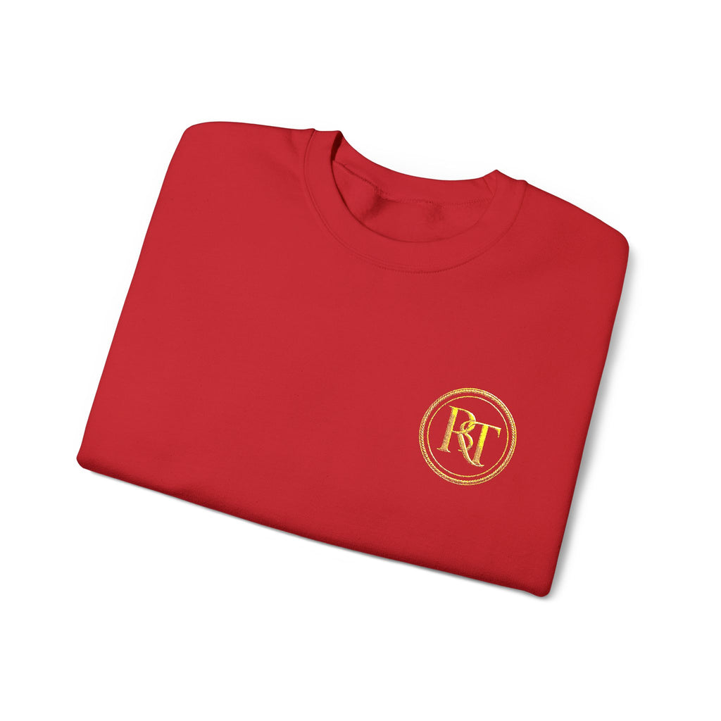 Gold Foil Monogram Crewneck Sweatshirt — Elegant Initial Pullover