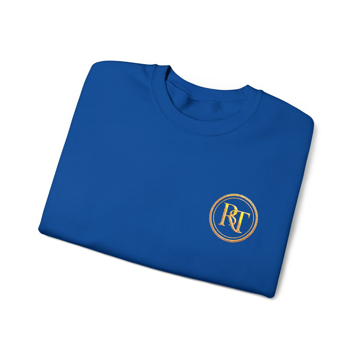 Gold Foil Monogram Crewneck Sweatshirt — Elegant Initial Pullover