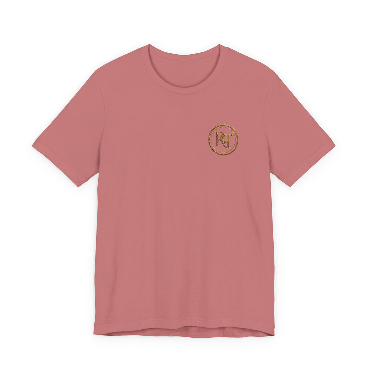 R+ Floral Monogram Tee — Elegant Initials Pocket T-Shirt
