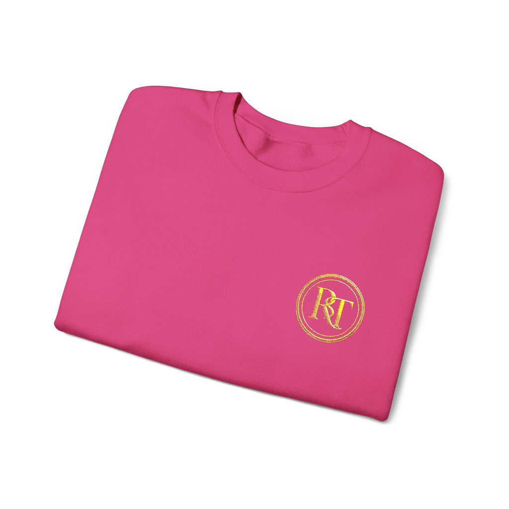 Gold Foil Monogram Crewneck Sweatshirt — Elegant Initial Pullover