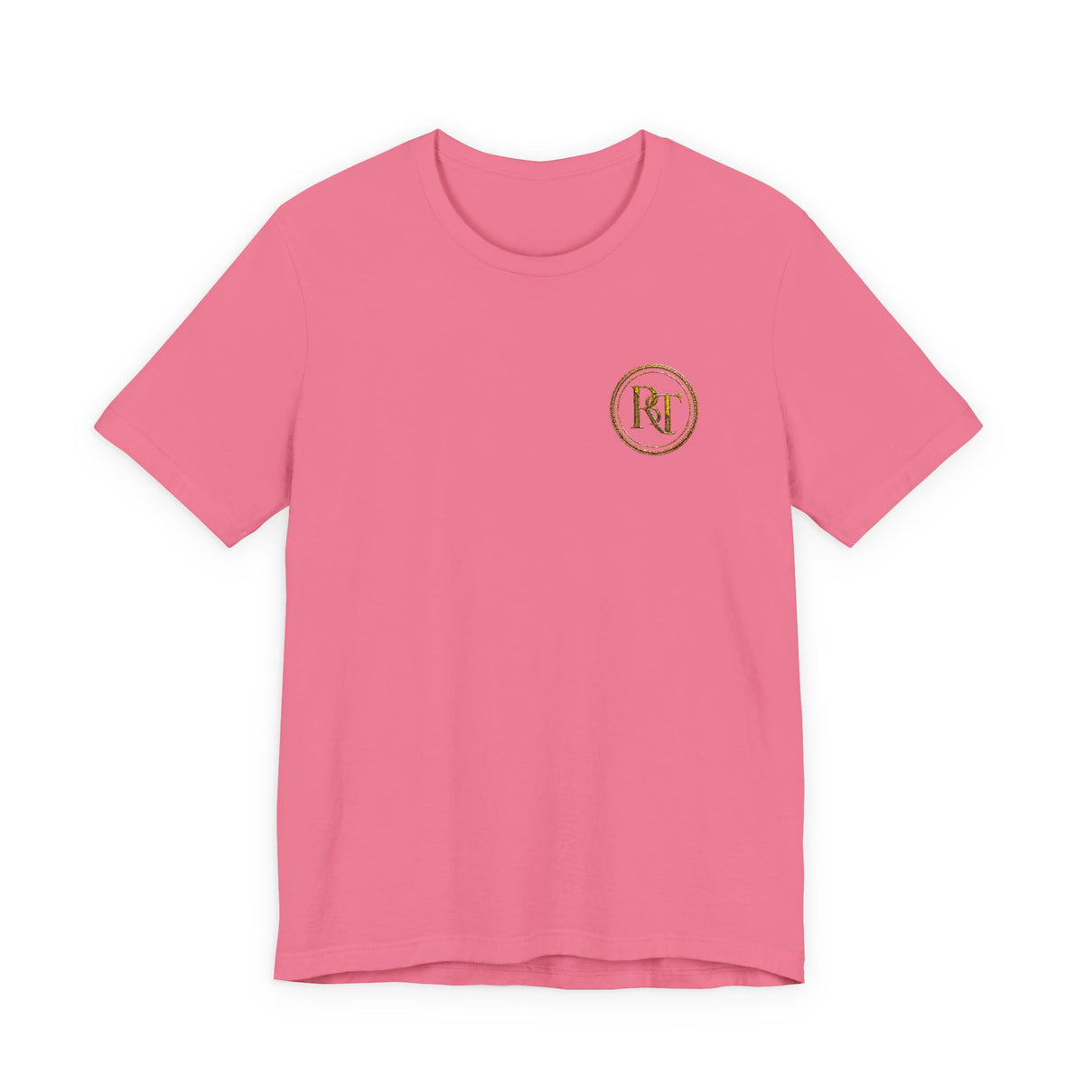 R+ Floral Monogram Tee — Elegant Initials Pocket T-Shirt
