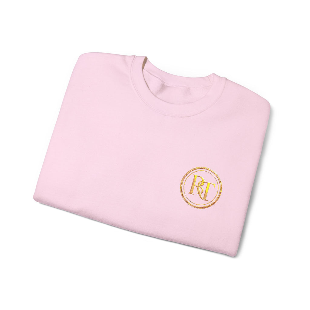 Gold Foil Monogram Crewneck Sweatshirt — Elegant Initial Pullover
