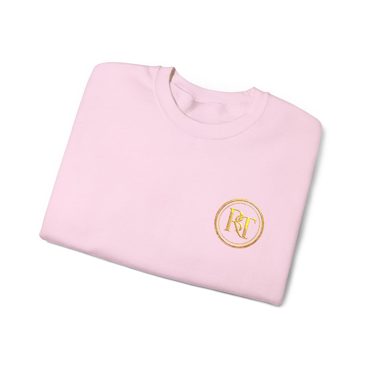 Gold Foil Monogram Crewneck Sweatshirt — Elegant Initial Pullover