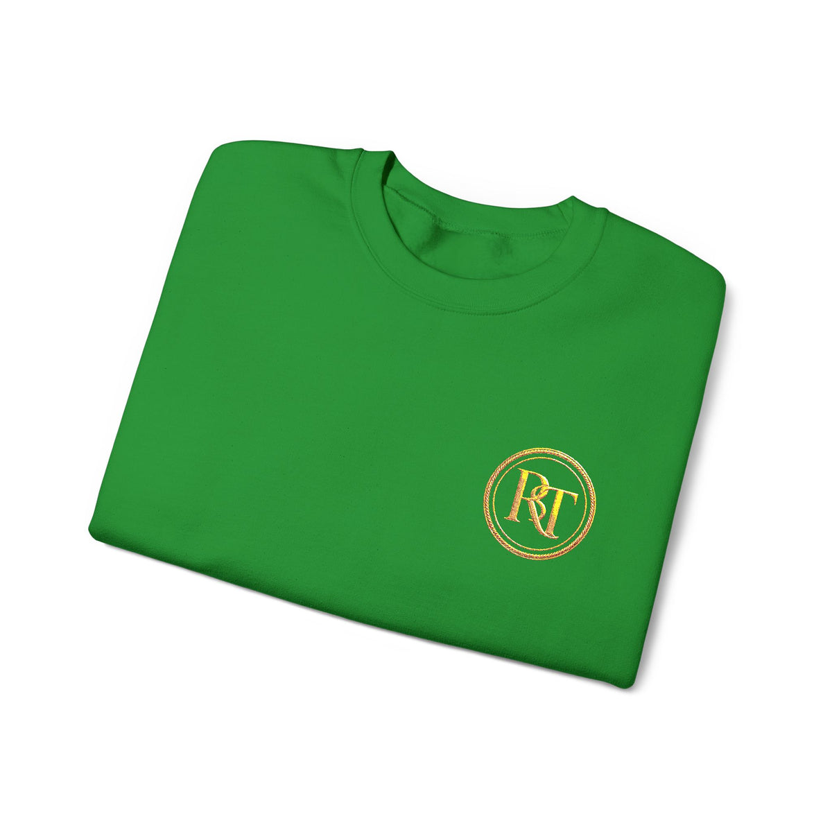 Gold Foil Monogram Crewneck Sweatshirt — Elegant Initial Pullover